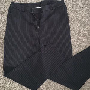 Pinstripe ankle slacks